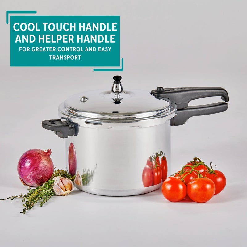 Mirro 92160A Polished Aluminum 10-PSI Pressure Cooker Cookware, 6-Quart, Silver - - Image 4